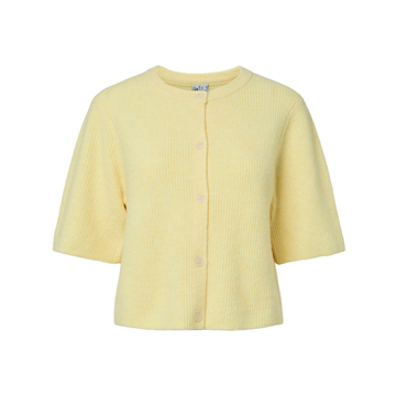PIECES SILLY STRIK CARDIGAN PALE BANANA/MELANGE - 17158220